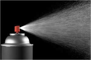 O que causa o efeito spray?